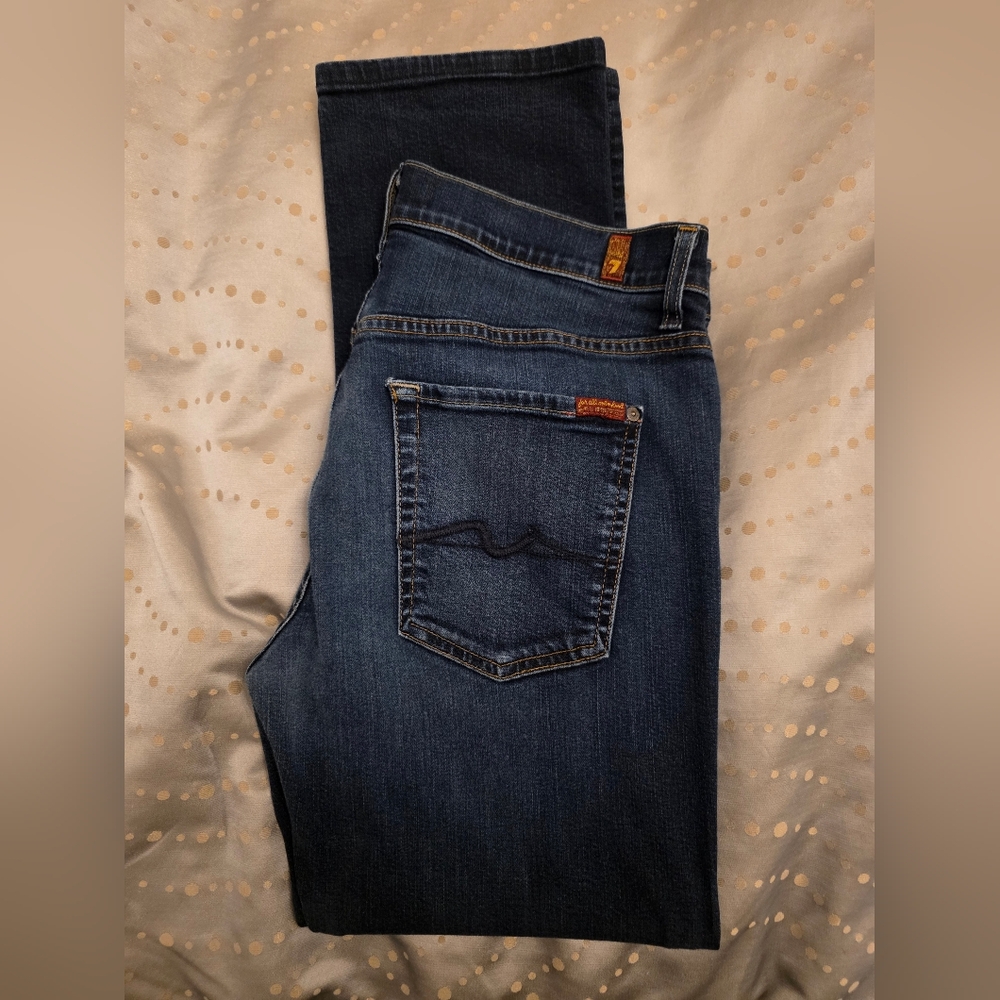 7 For All Mankind Dark Blue Jeans